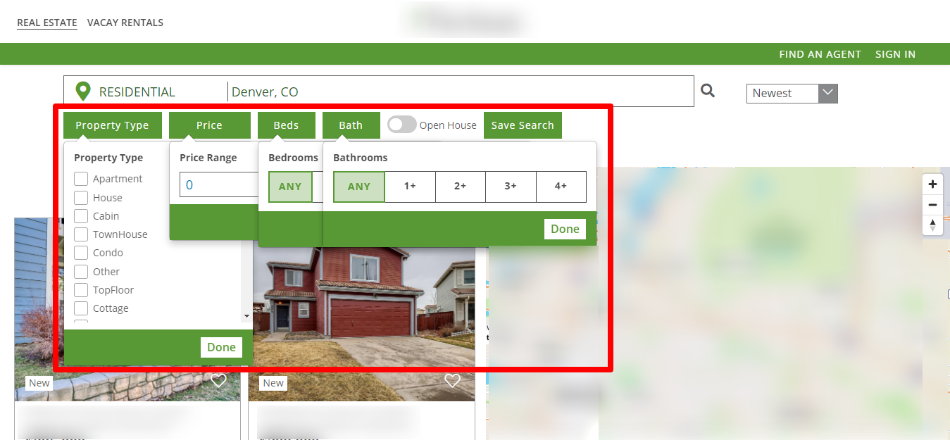Powerful Search Tools - Real Estate Website Design - ConvergeSol